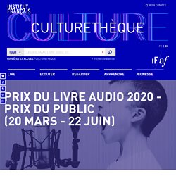 Culturethèque - Prix du livre audio 2020