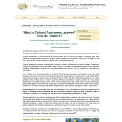 What is Cultural Awareness? How Do I Develop It?