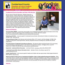 Cumberland County NC Guardian ad Litem Program - Who We Are