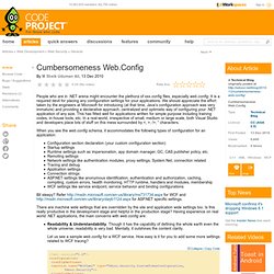 Cumbersomeness Web.Config