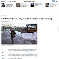 CUNY to Ban Smoking at All Its Colleges