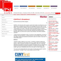 CUNYfirst’s Breakdown