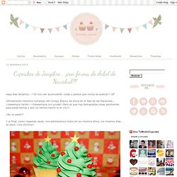 Tu medio cupcake: Cupcakes de Jengibre... ¡con forma de Árbol de Navidad!!!