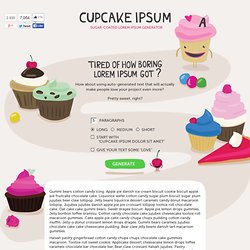 Cupcake Ipsum - Sugar-coated Lorem Ipsum Generator