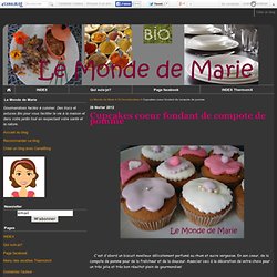 Cupcakes coeur fondant de compote de pomme - Le Monde de Marie