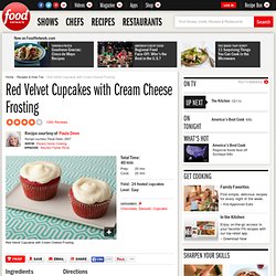 Red Velvet Cupcakes with Cream Cheese Frosting Recipe : Paula Deen