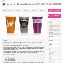 Bespoke Printed Single Wall Paper Cups - CupPrint