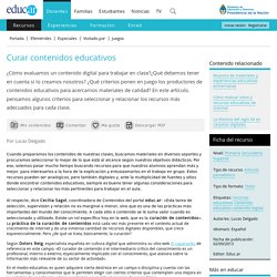 Curar Contenidos Educativos (Curador Nicolau Marcela)