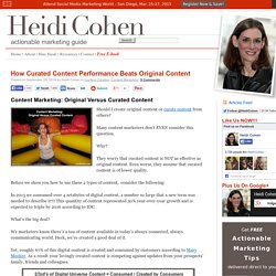 How Curated Content Performance Beats Original Content