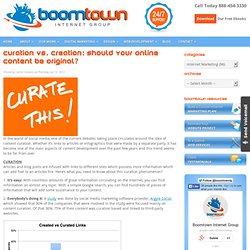 Curation vs. Creation: Should Your Online Content Be Original? - Boomtown Internet Group