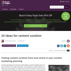 23 ideas for content curation