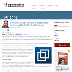 Content Curation and the Interest Graph: Delivering Context to the Consumer