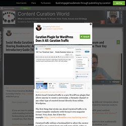 Curation Plugin for WordPress Does It All: Curation Traffic
