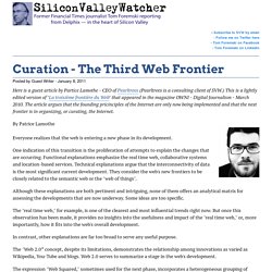 Curation - The Third Web Frontier