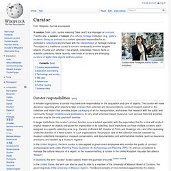 Curator - Wikipedia - en