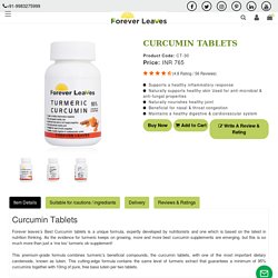 Curcumin Tablets : Best Curcumin Herbal Supplement