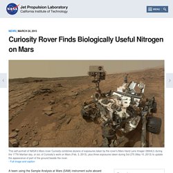 Curiosity Rover Finds Biologically Useful Nitrogen on Mars