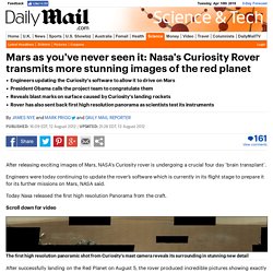 Nasa's Curiosity Rover undergoes 'brain transplant' after taking stunning panorama pictures of the Red Planet