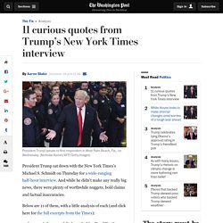 11 curious quotes from Trump’s New York Times interview