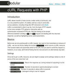 cURL Requests with PHP