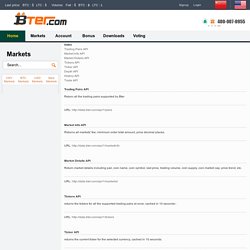 API - Bter.com - Bitcoin and Crypto-currency Exchange Platform