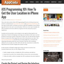 How To Get the Current User Location in iPhone App