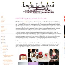 Current Food Photography Styles and Trends: A Cake Case Study