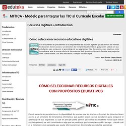 Cómo seleccionar recursos educativos digitales