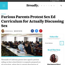 Furious Parents Protest Sex Ed Curriculum for Actually Discussing Sex