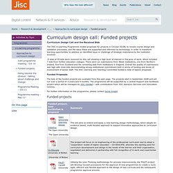 Curriculum Design Call - Funded Projects