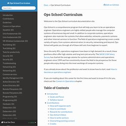 Ops School Curriculum — Ops School Curriculum 0.1 documentation