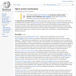 Open-source curriculum