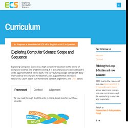 Curriculum – Exploring Computer Science