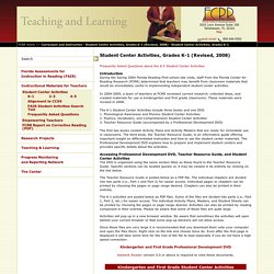 Curriculum and Instruction - Student Center Activities, Grades K-1 (Revised, 2008) - Student Center Activities, Grades K-1