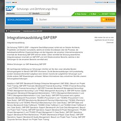 Integrationsausbildung SAP ERP