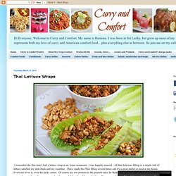 Curry and Comfort: Thai Lettuce Wraps