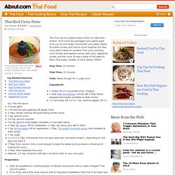Homemade Thai Red Curry Paste Recipe