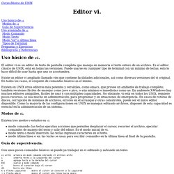 Curso Básico de UNIX - Editor vi