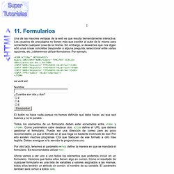 Curso de HTML: Formularios