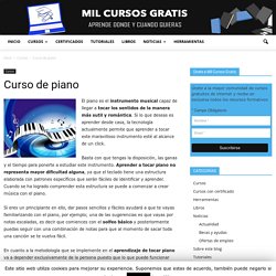 Curso de piano, más de 100 clases de piano