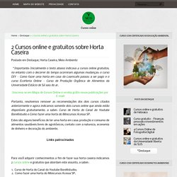 4 Cursos online e gratuitos sobre Horta Caseira