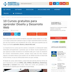 Cursos gratuitos sobre Diseño y Desarrollo Web