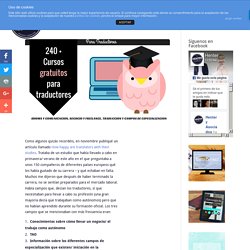 240 + Cursos gratuitos para traductores