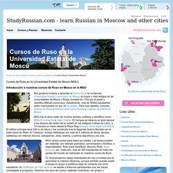Cursos de Ruso en la Universidad Estatal de Moscú (MGU)