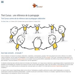 Thot Cursus : une référence de la pairagogie