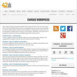 Cursus Wordpress