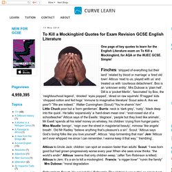 To Kill a Mockingbird Quotes for Exam Revision GCSE English Literature