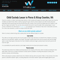 Child Custody Support In Tacoma