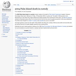 2004 Palm Island death in custody - Wiki