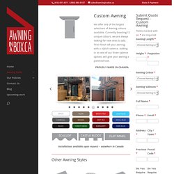 Design Custom Awnings For Homes - Awninginabox